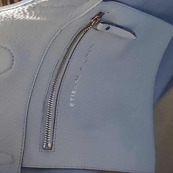 Etienne Aigner Baby Blue Leather Tote/Shoulder Bag - Picture 9 of 13